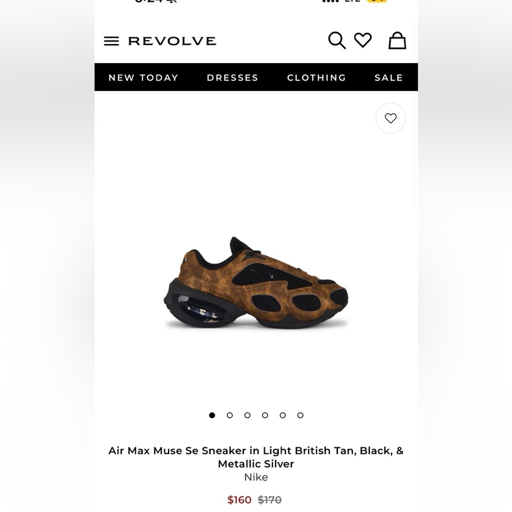 Nike Air Max Muse SE Sneakers in Tan and Black